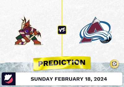 Arizona Coyotes vs. Colorado Avalanche Prediction, Odds, NHL Picks [2/18/2024]