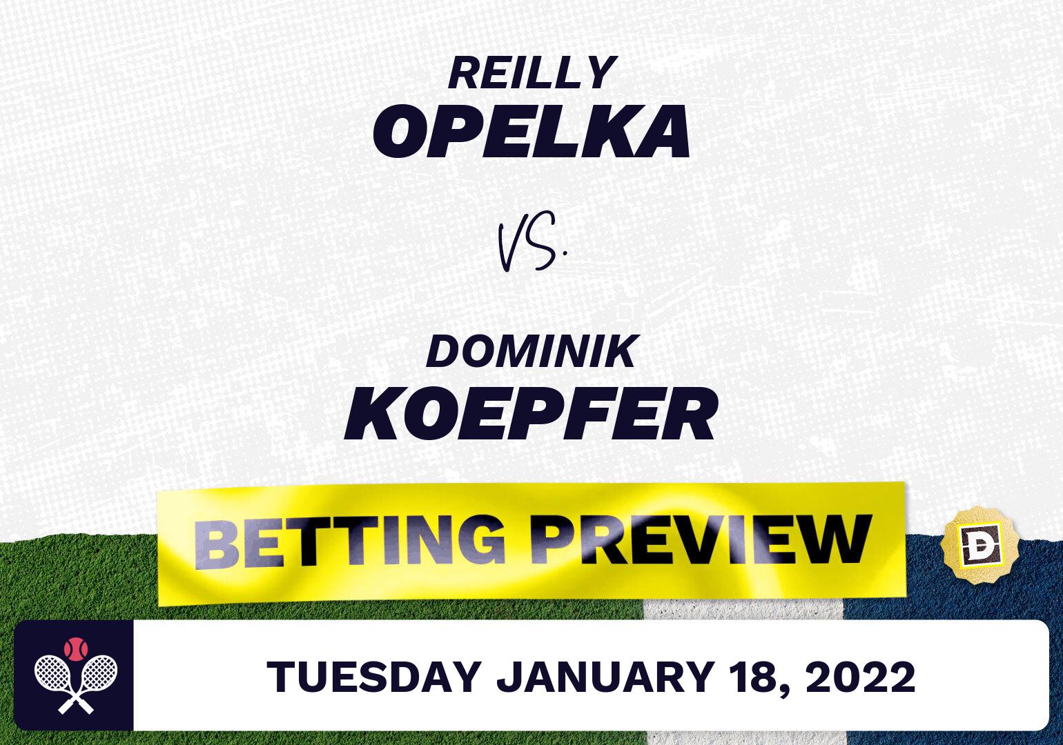 Reilly Opelka vs. Dominik Koepfer Predictions - Jan 18, 2022