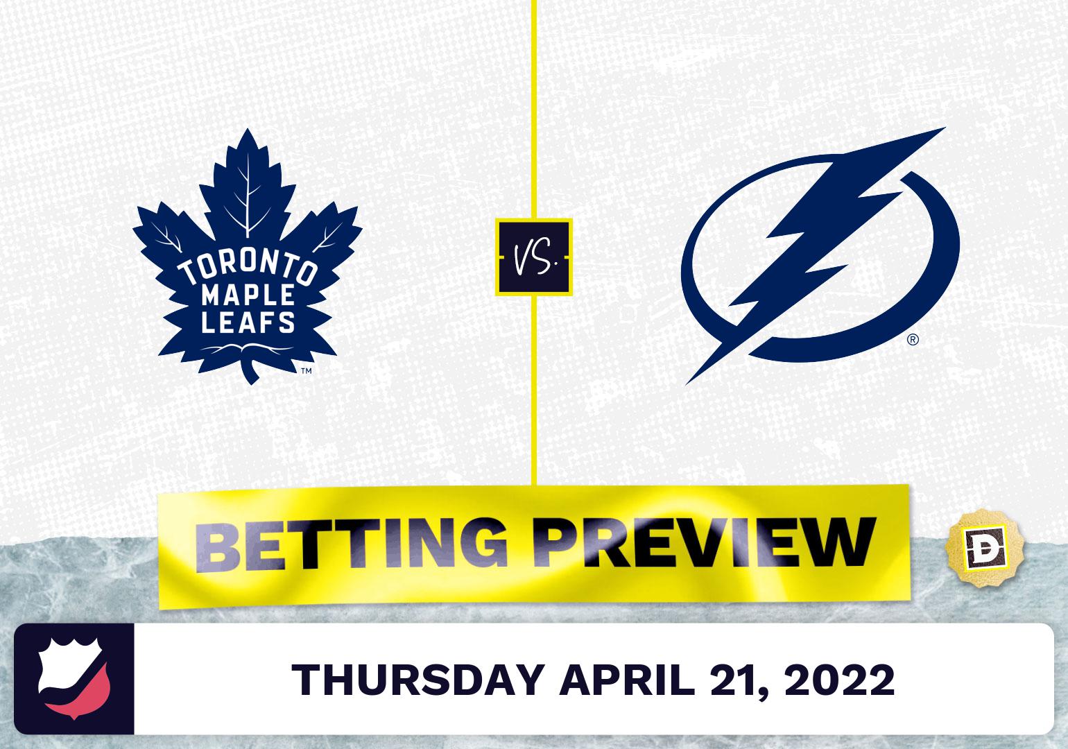 Maple Leafs vs. Lightning Prediction and Odds - Apr 21, 2022