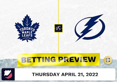 Maple Leafs vs. Lightning Prediction and Odds - Apr 21, 2022