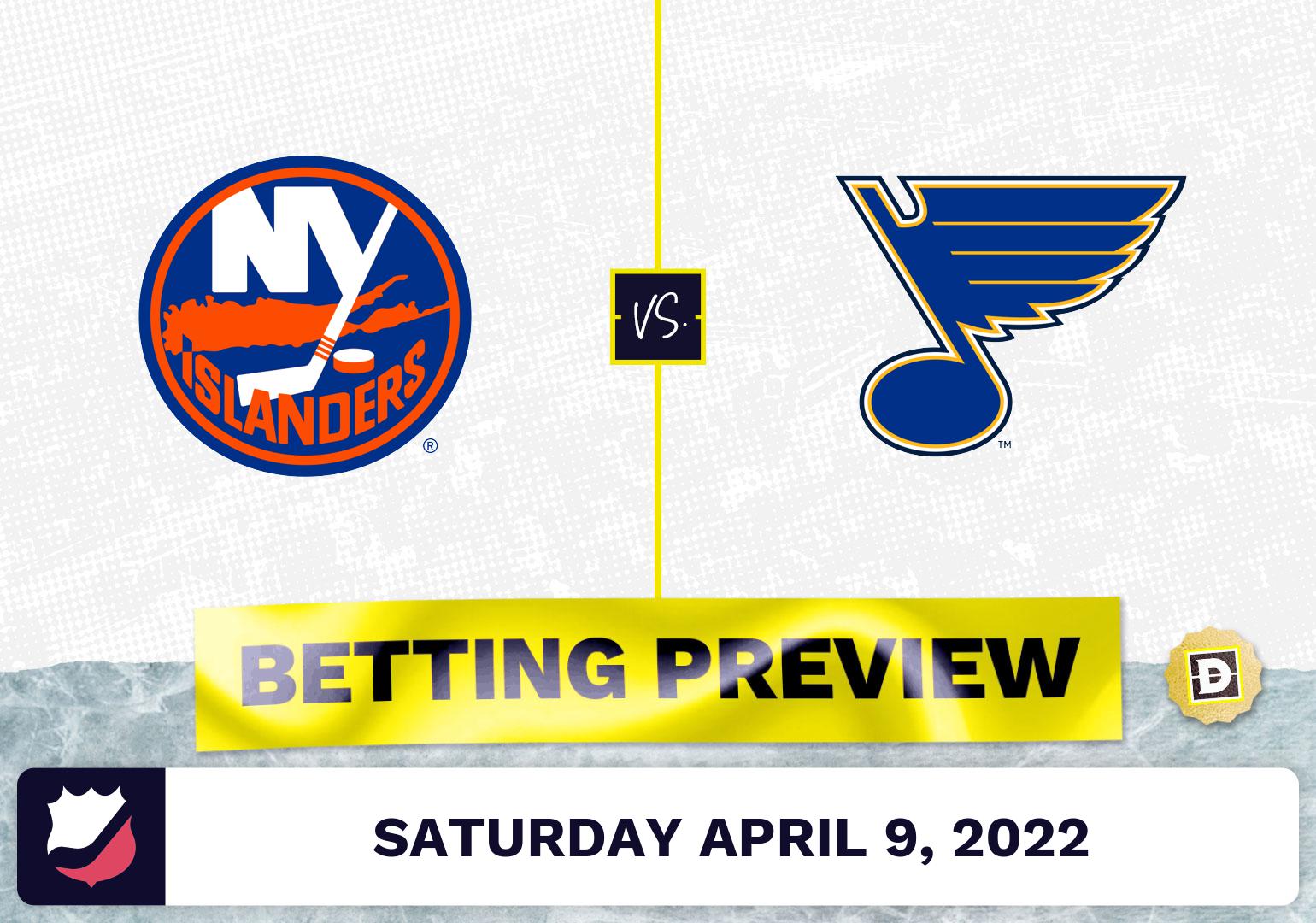 Islanders vs. Blues Prediction and Odds - Apr 9, 2022