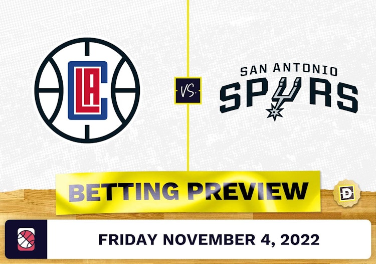 Clippers vs. Spurs Prediction and Odds - Nov 4, 2022