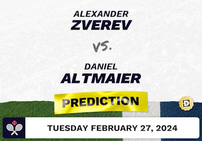 Alexander Zverev vs. Daniel Altmaier Prediction, Odds, Picks for ATP Acapulco 2024