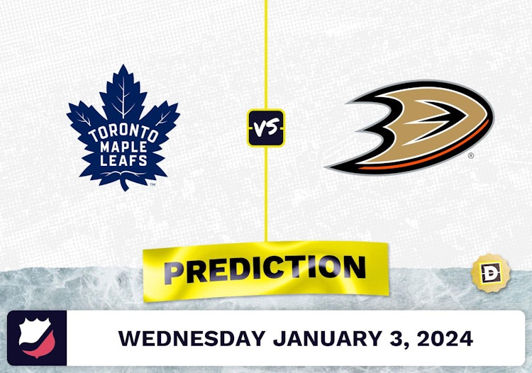 Toronto Maple Leafs vs. Anaheim Ducks Prediction, Odds, NHL Picks  [1/3/2024]