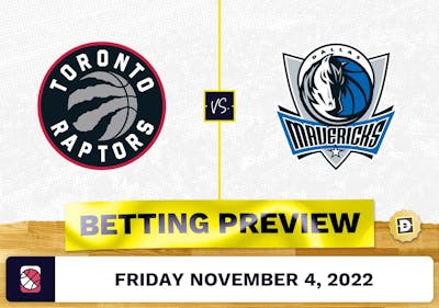 Raptors vs. Mavericks Prediction and Odds - Nov 4, 2022