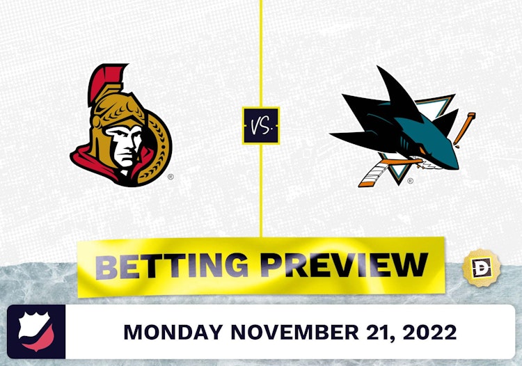 Senators vs. Sharks Prediction and Odds - Nov 21, 2022