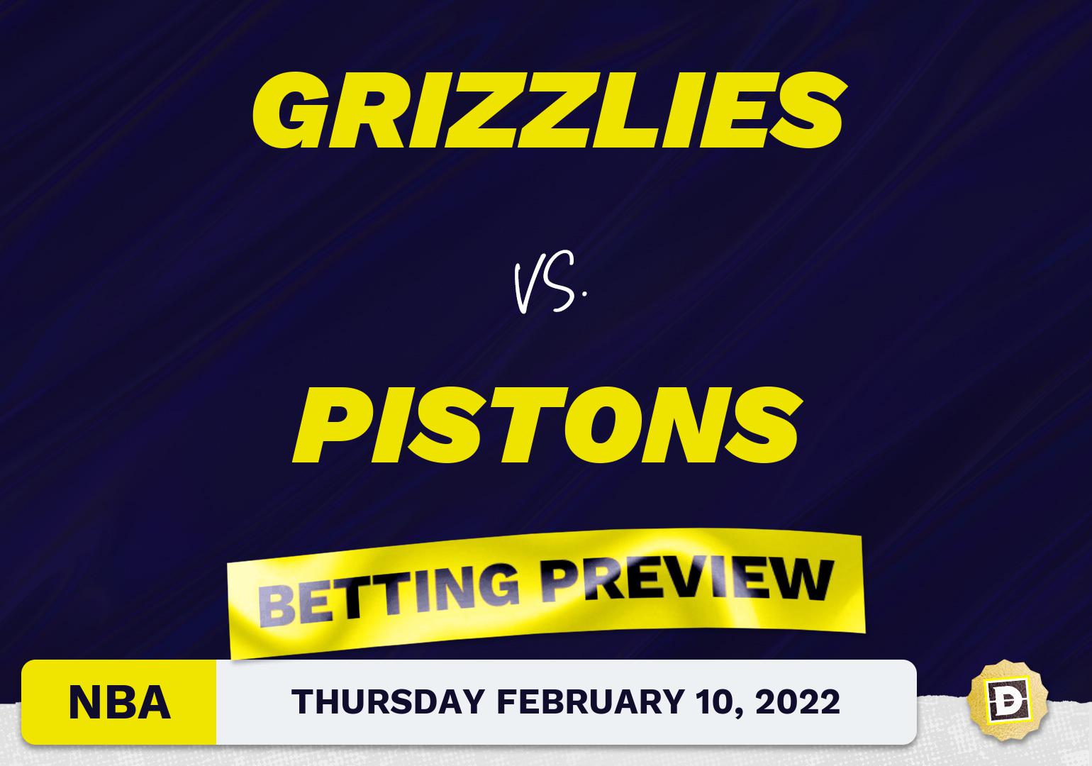 Grizzlies vs. Pistons Predictions and Odds - Feb 10, 2022