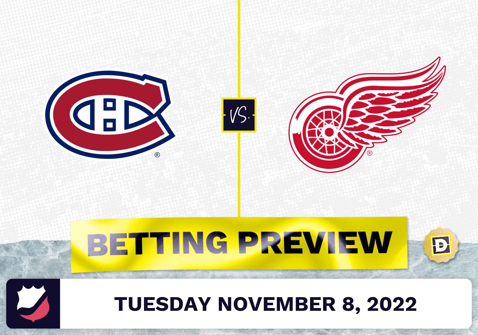 Canadiens vs. Red Wings Prediction and Odds - Nov 8, 2022