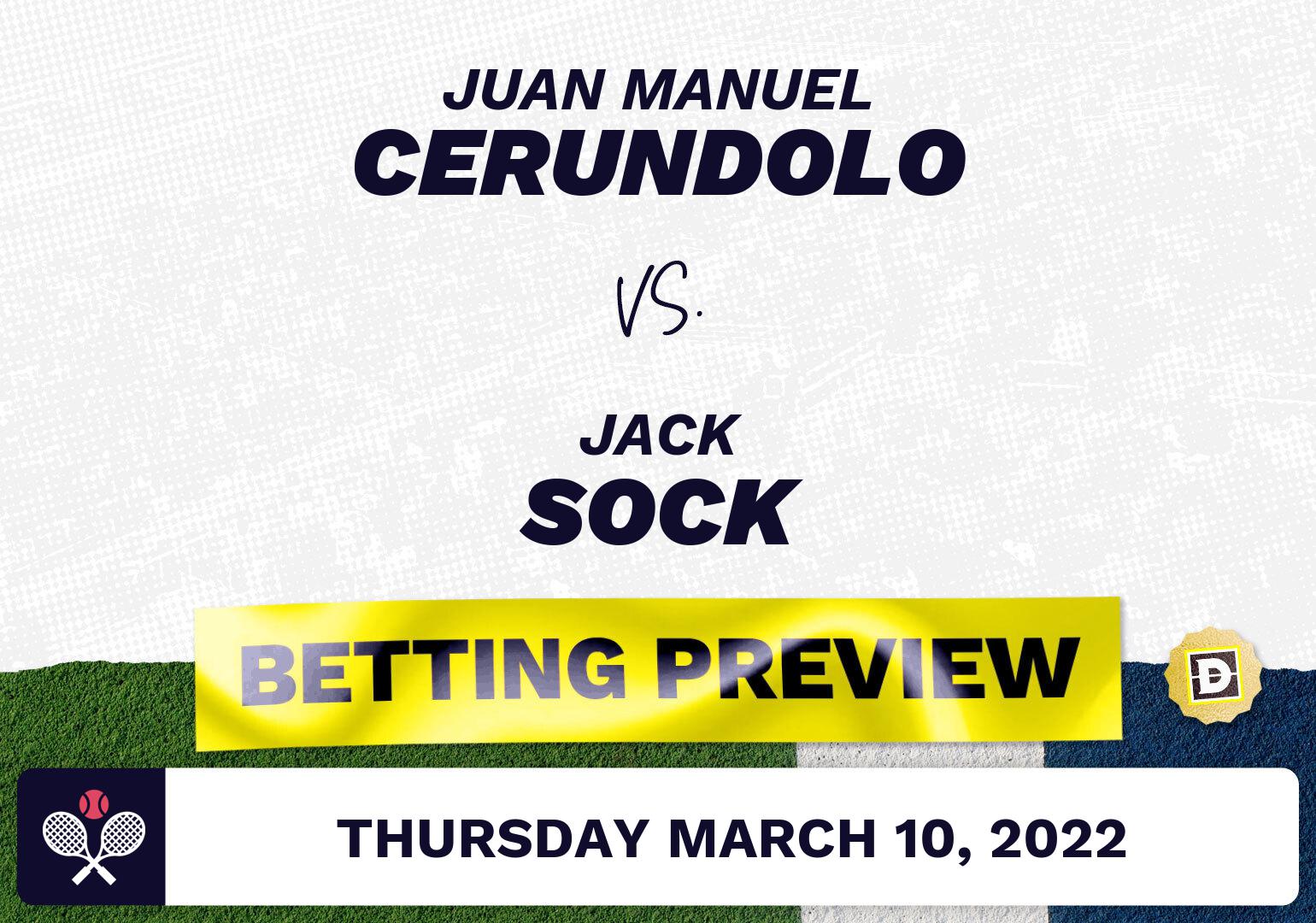 Juan Manuel Cerundolo vs. Jack Sock Predictions - Mar 10, 2022