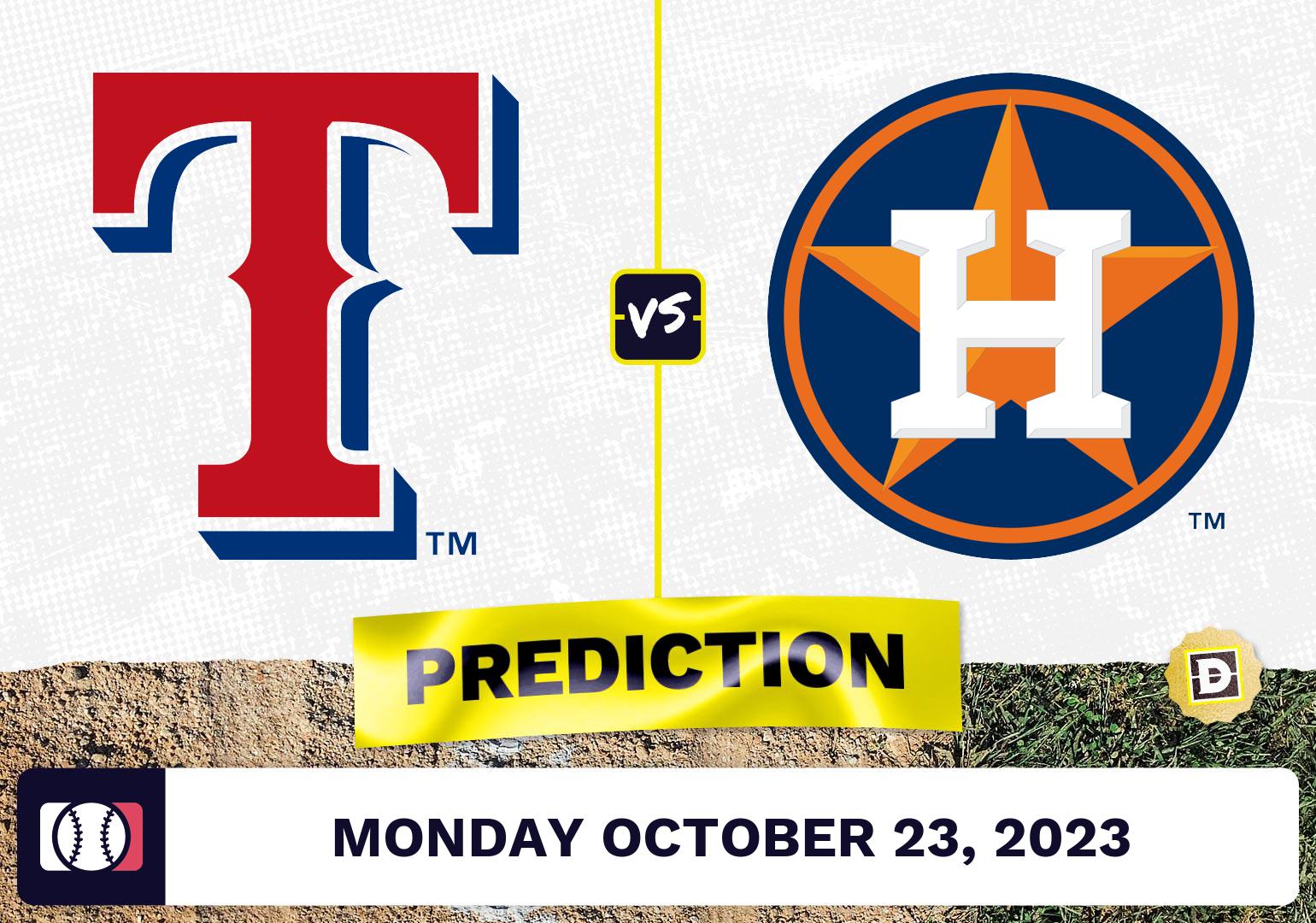Rangers vs. Astros Game 7 ALCS Prediction for MLB Monday [10/23/2023]