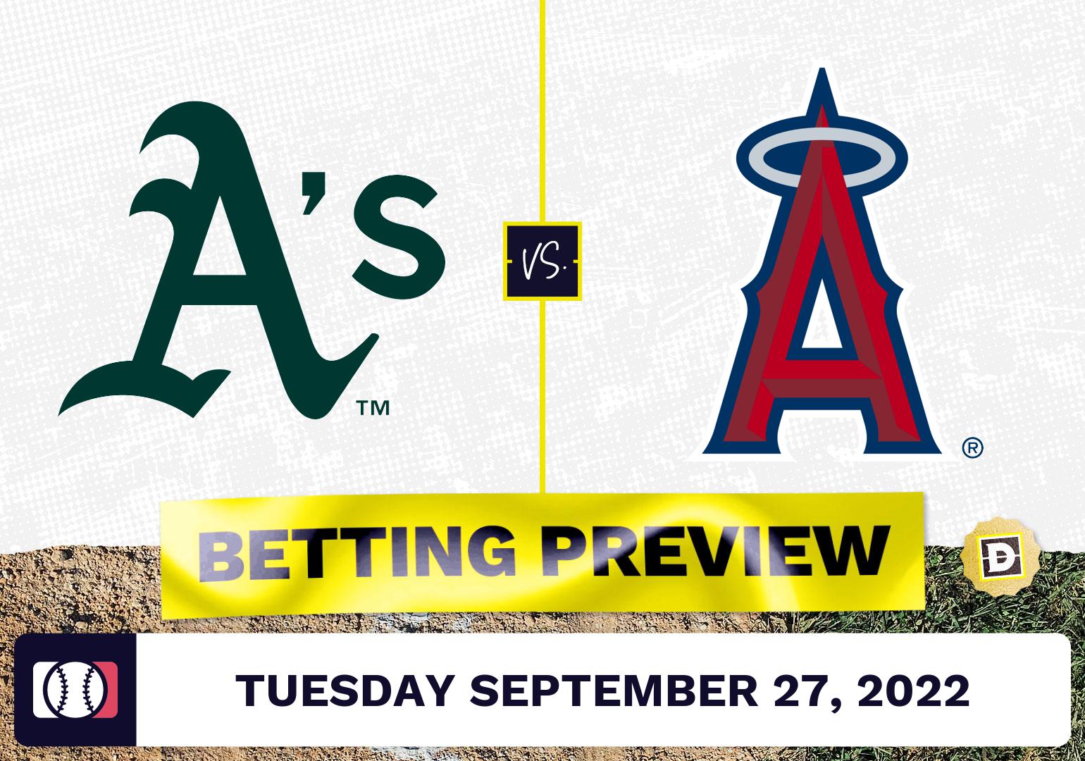 Athletics vs. Angels Prediction and Odds - Sep 27, 2022