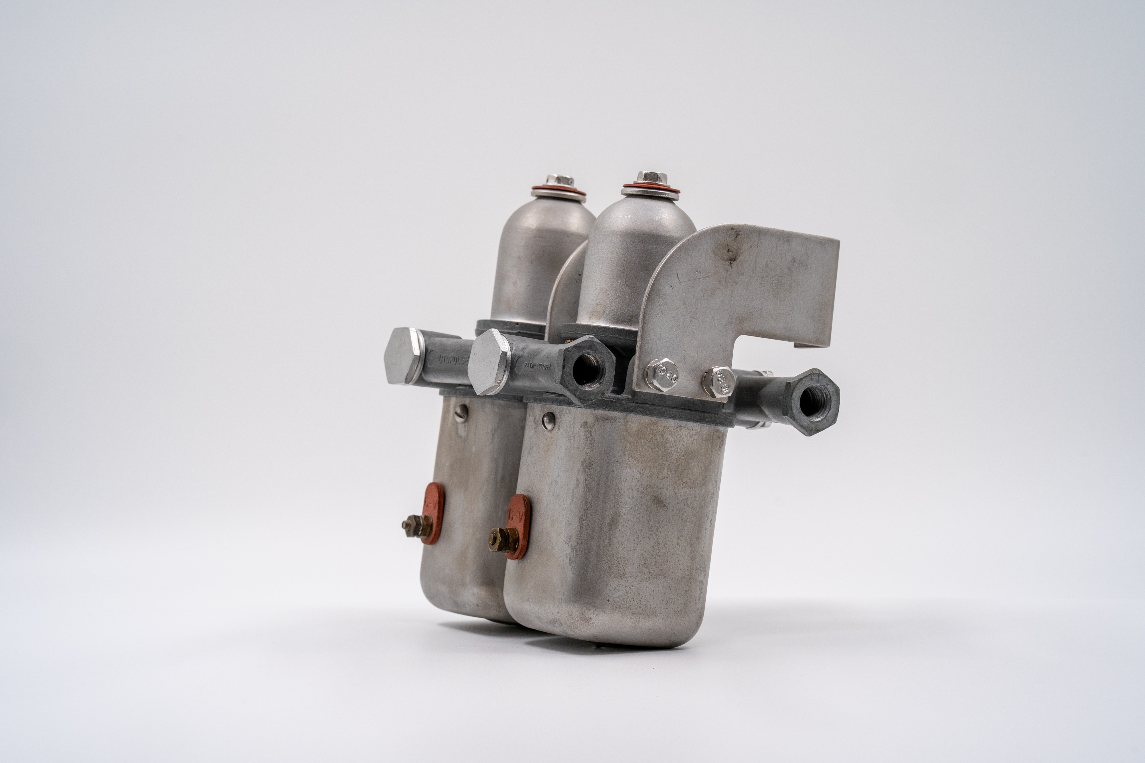 Original new-old-stock Autopulse fuel pumps from a Porsche 550 Spyder