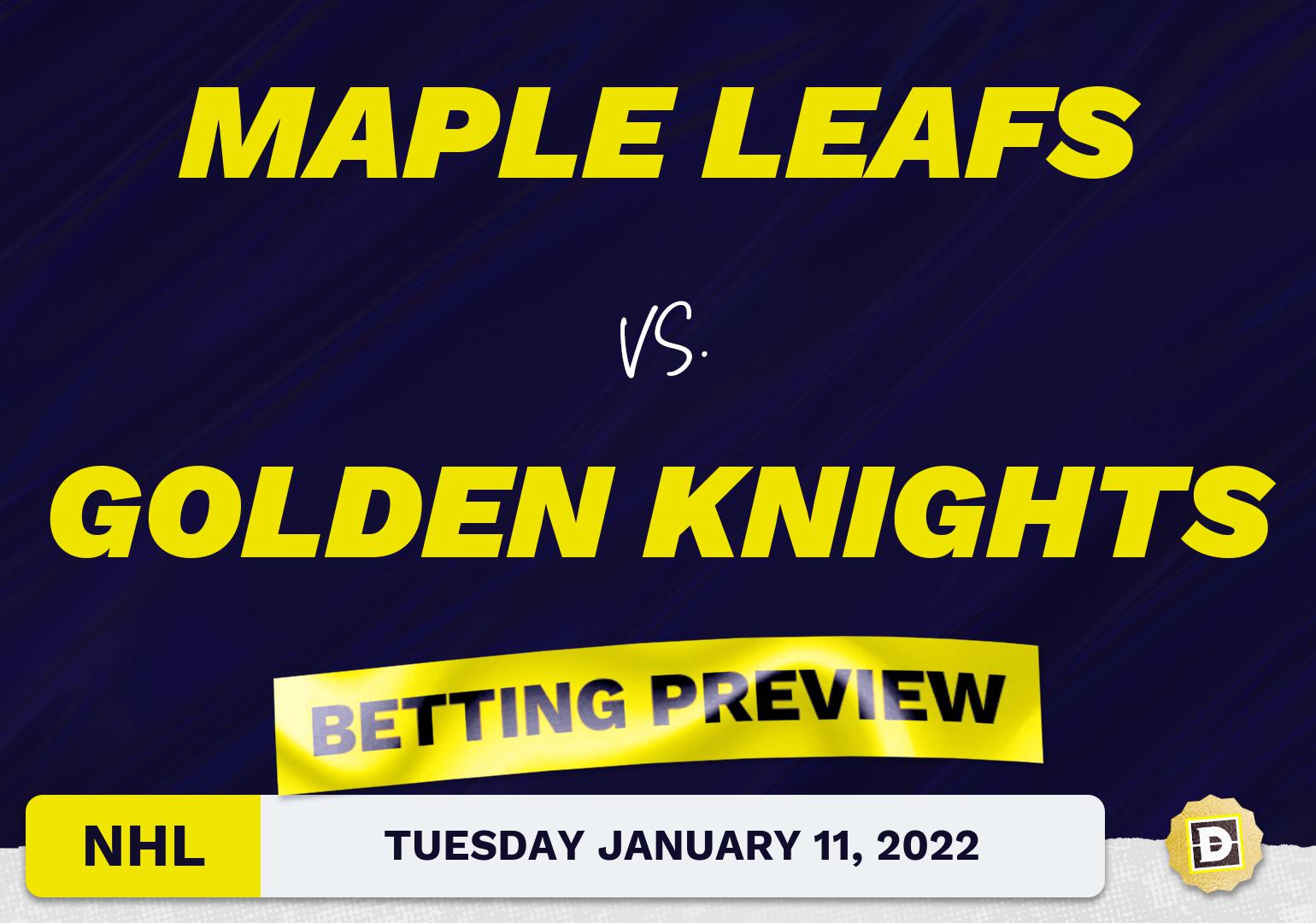 Maple Leafs vs. Golden Knights Predictions and Odds - Jan 11, 2022
