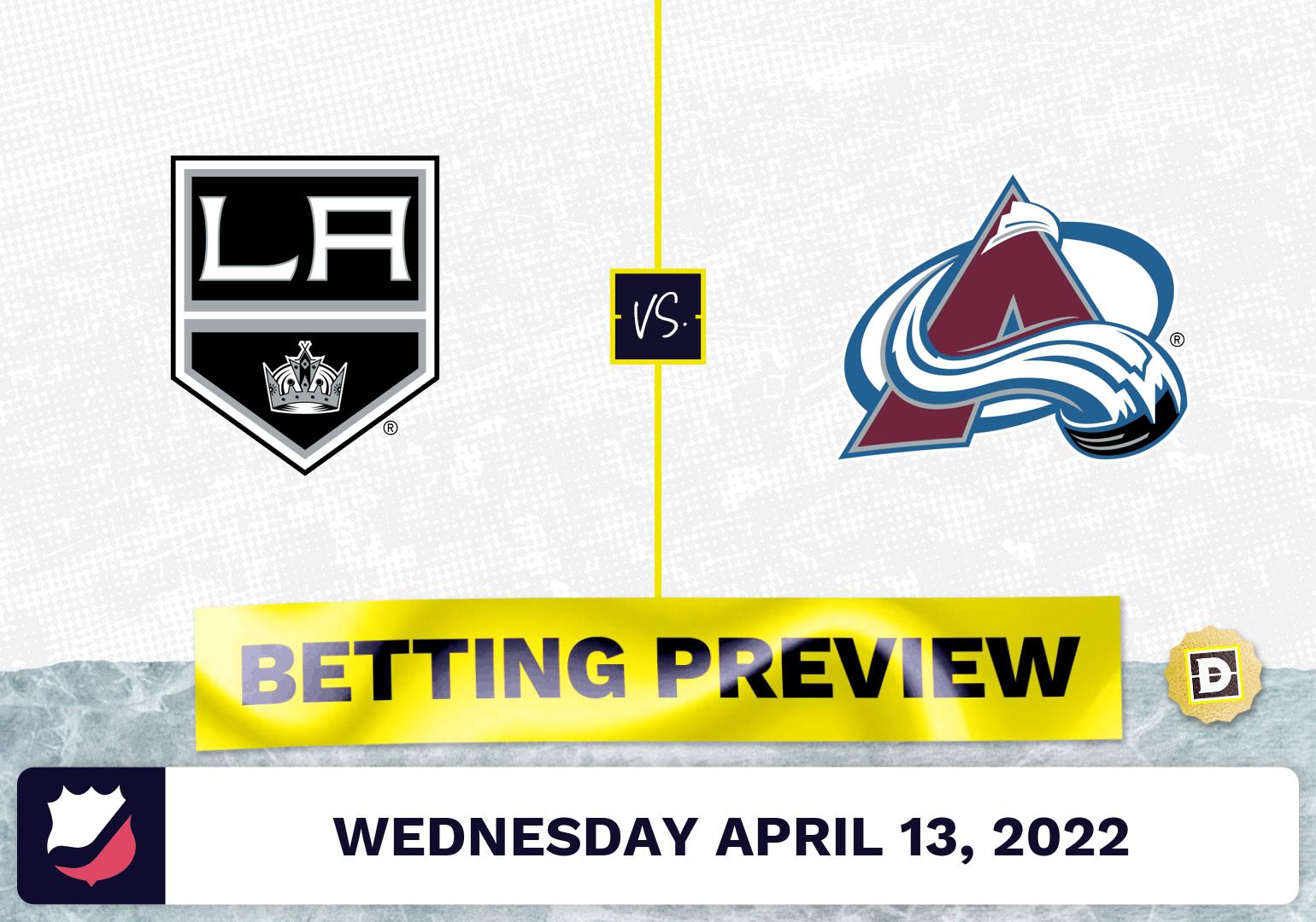 Kings vs. Avalanche Prediction and Odds - Apr 13, 2022