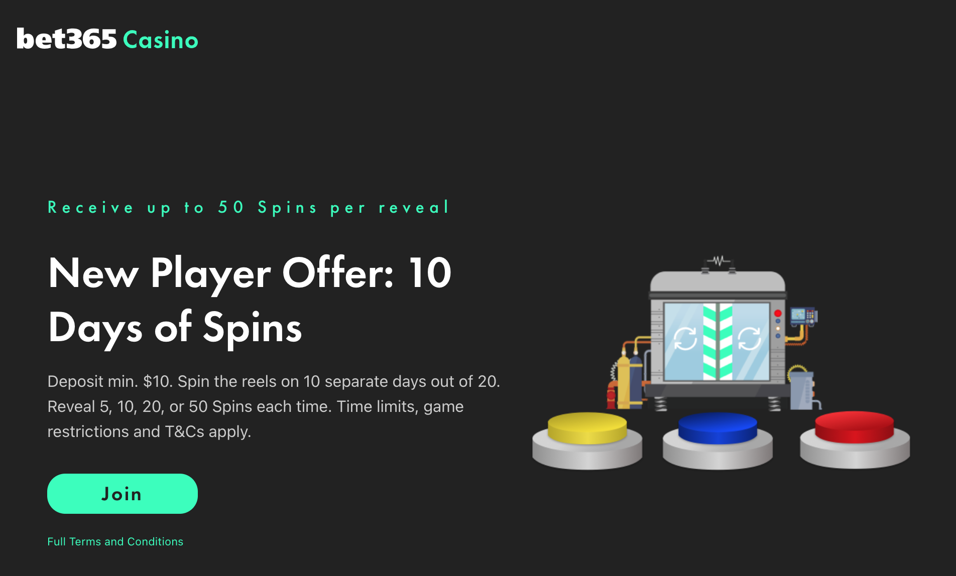 Bet365 "Free Spins" Deal.