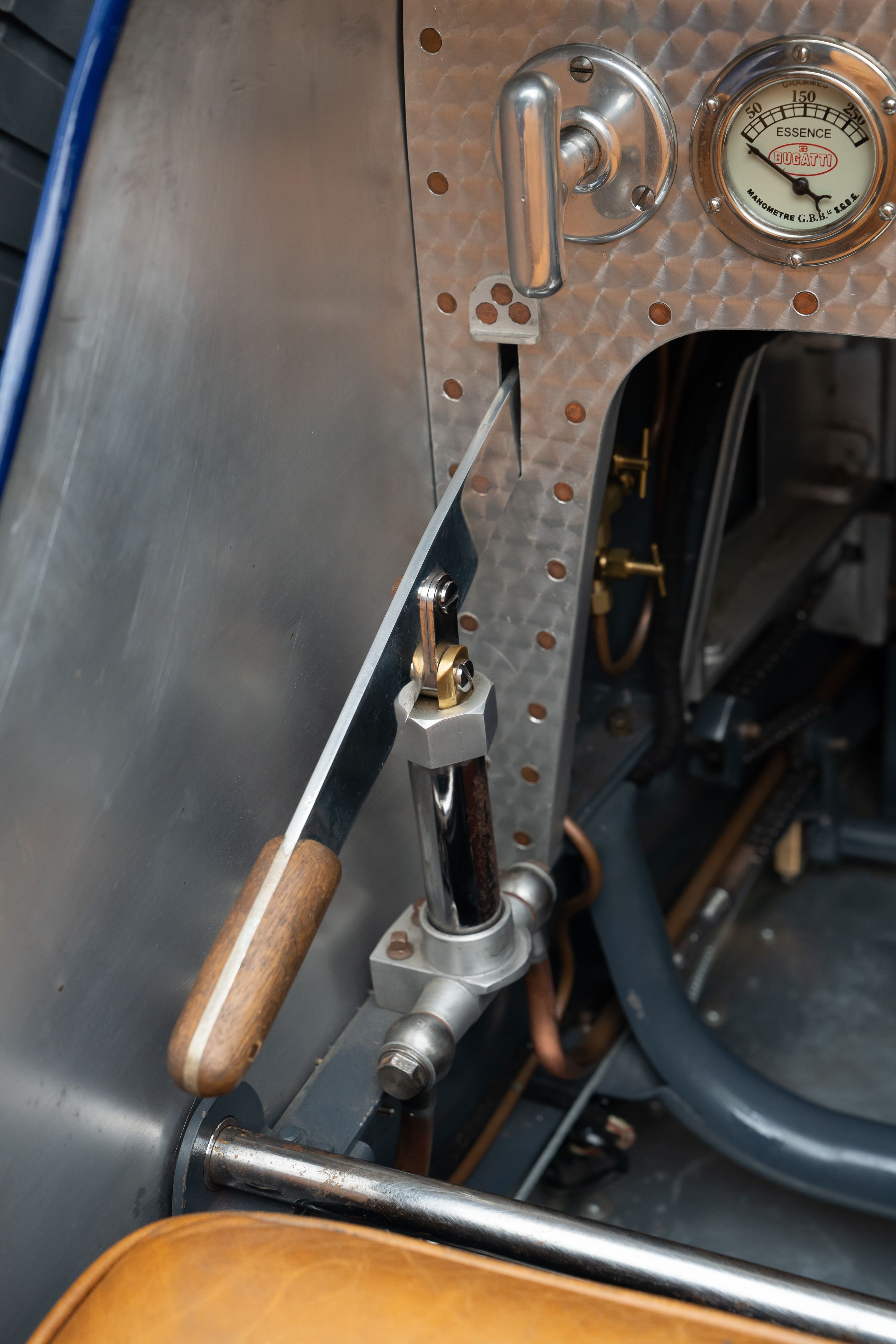 Pur Sang Bugatti Type 35 in Blue over Brown shot in Austin, TX.