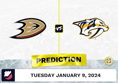 Anaheim Ducks vs. Nashville Predators Prediction, Odds, NHL Picks  [1/9/2024]
