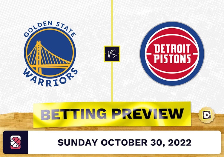 Warriors vs. Pistons Prediction and Odds - Oct 30, 2022