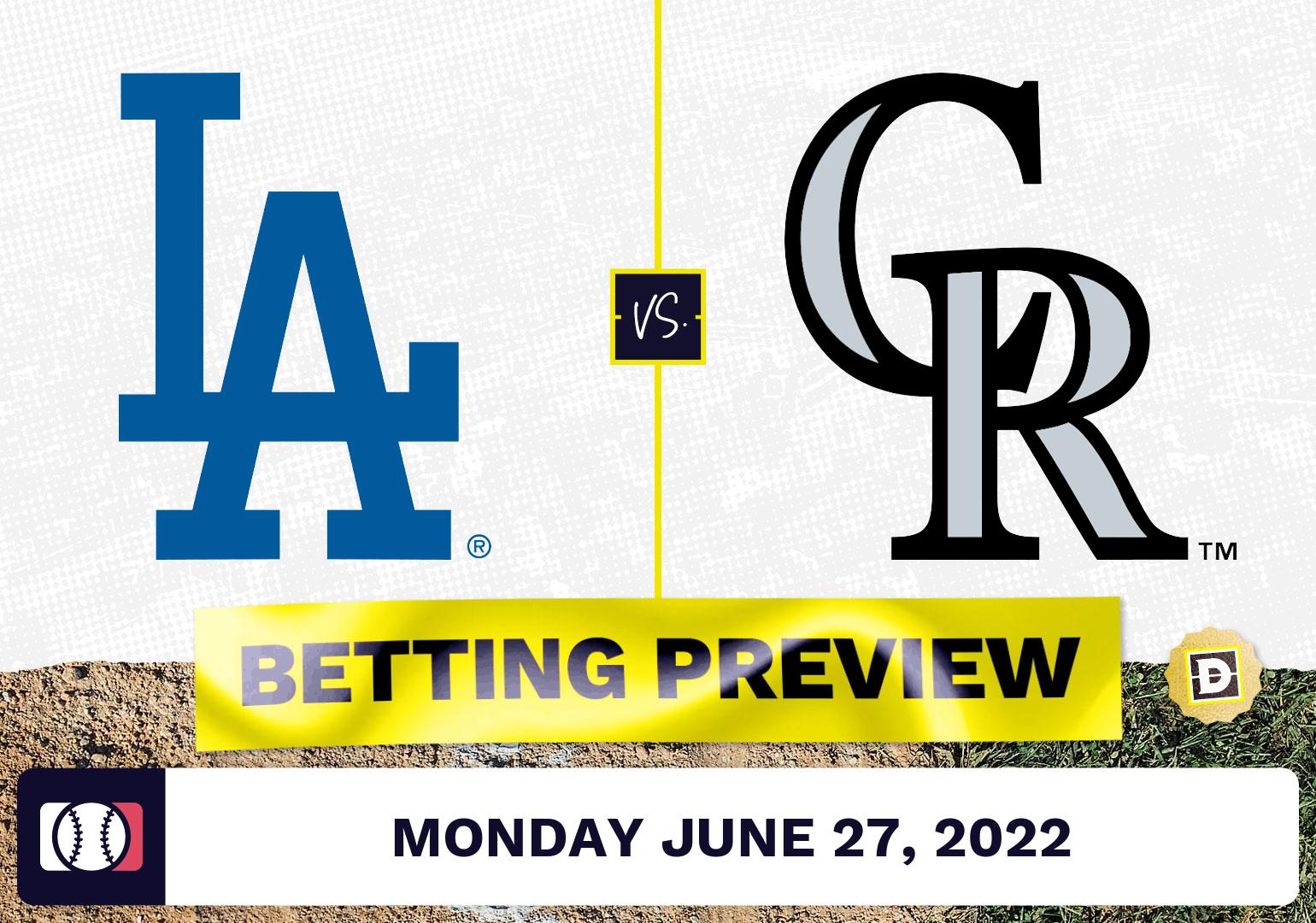 Dodgers vs. Rockies Prediction and Odds - Jun 27, 2022