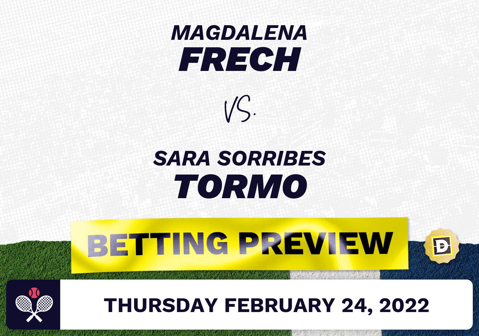 Magdalena Frech vs. Sara Sorribes Tormo Predictions - Feb 24, 2022