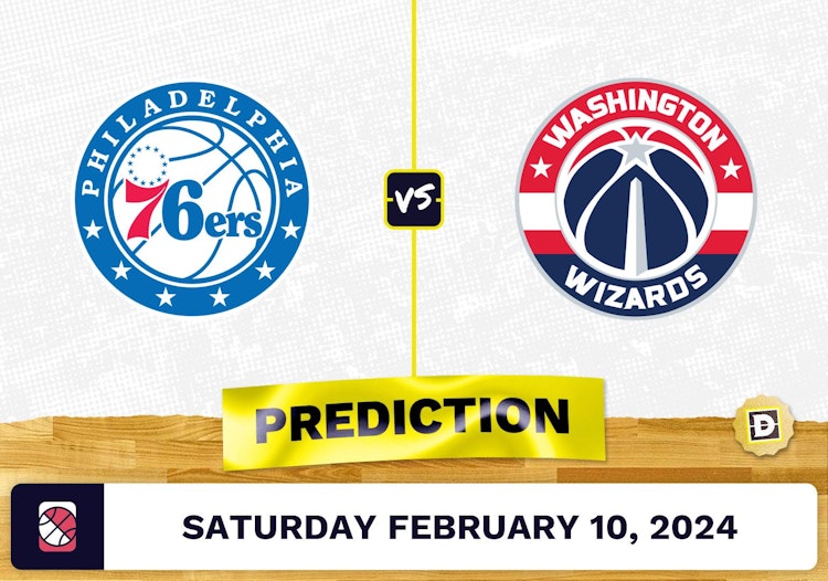 Philadelphia 76ers vs. Washington Wizards Prediction, Odds, NBA Picks [2/10/2024]