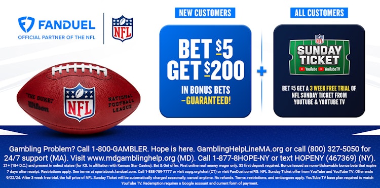 FanDuel's $125 NFL Sunday Ticket Offer.