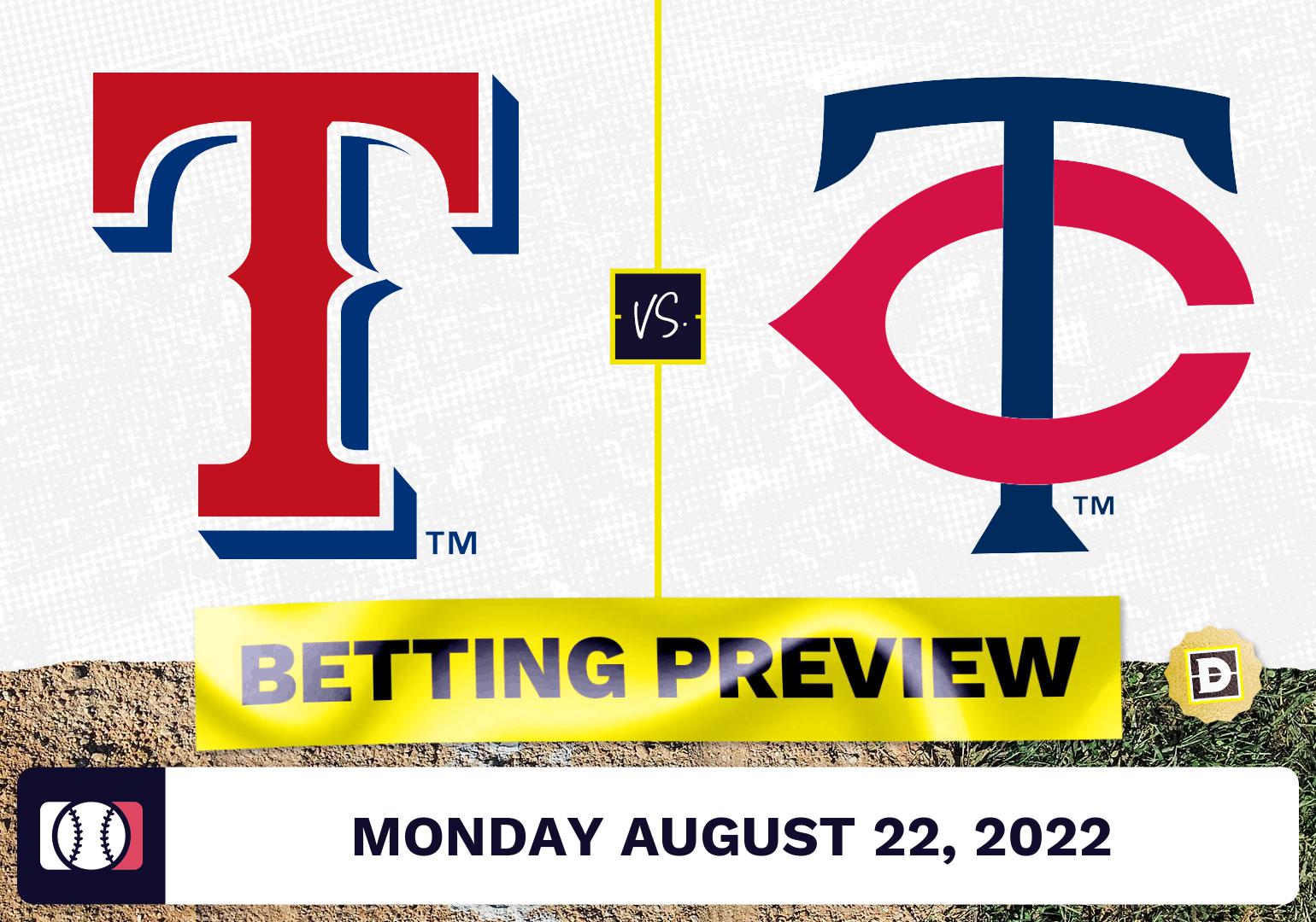 Rangers vs. Twins Prediction and Odds - Aug 22, 2022
