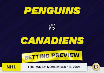Penguins vs. Canadiens Predictions and Odds - Nov 18, 2021