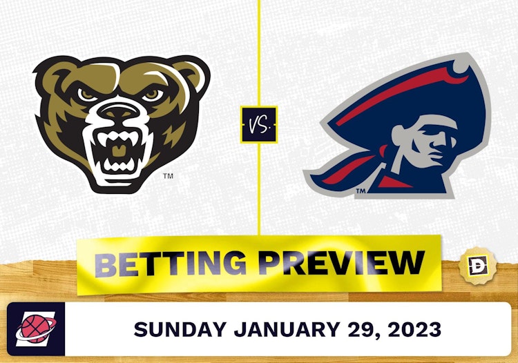 Oakland vs. Robert Morris CBB Prediction and Odds - Jan 29, 2023