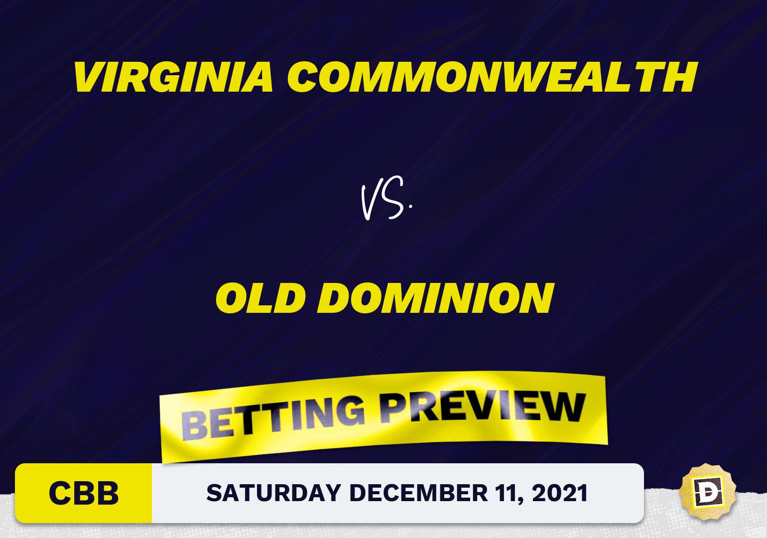 Virginia Commonwealth vs. Old Dominion CBB Predictions and Odds - Dec 11, 2021