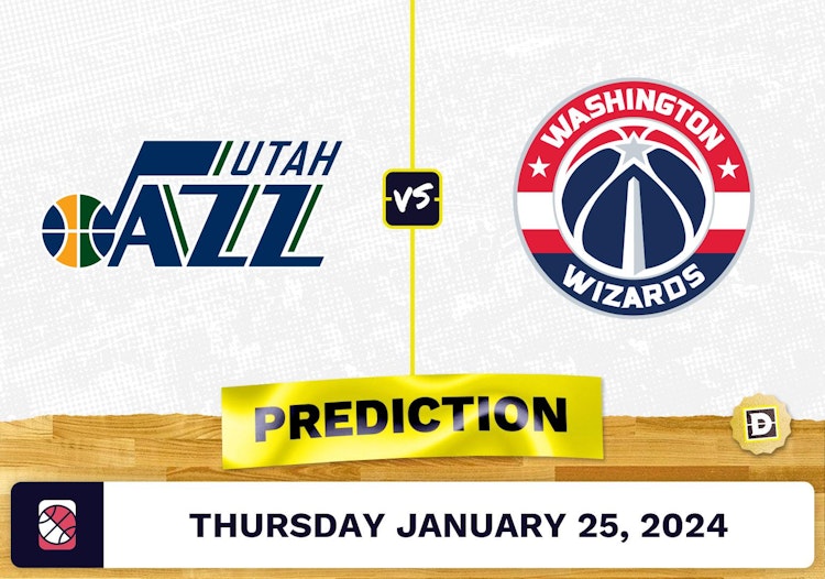 Utah Jazz vs. Washington Wizards Prediction, Odds, NBA Picks [1/25/2024]