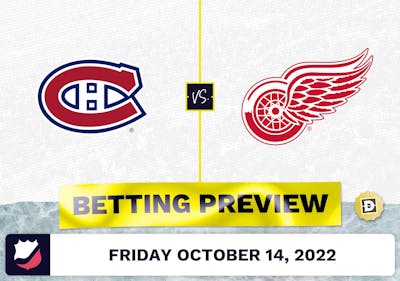 Canadiens vs. Red Wings Prediction and Odds - Oct 14, 2022