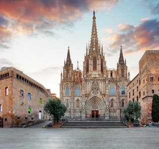 Barcelona's Gothic Quarter during Christmas's gallery image