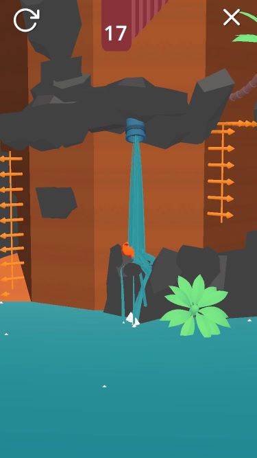 The previously mentioned crab level, as the player unsuccessfully attempts to climb the tower via the direct path "The previously mentioned crab level, as the player unsuccessfully attempts to climb the tower via the direct path"