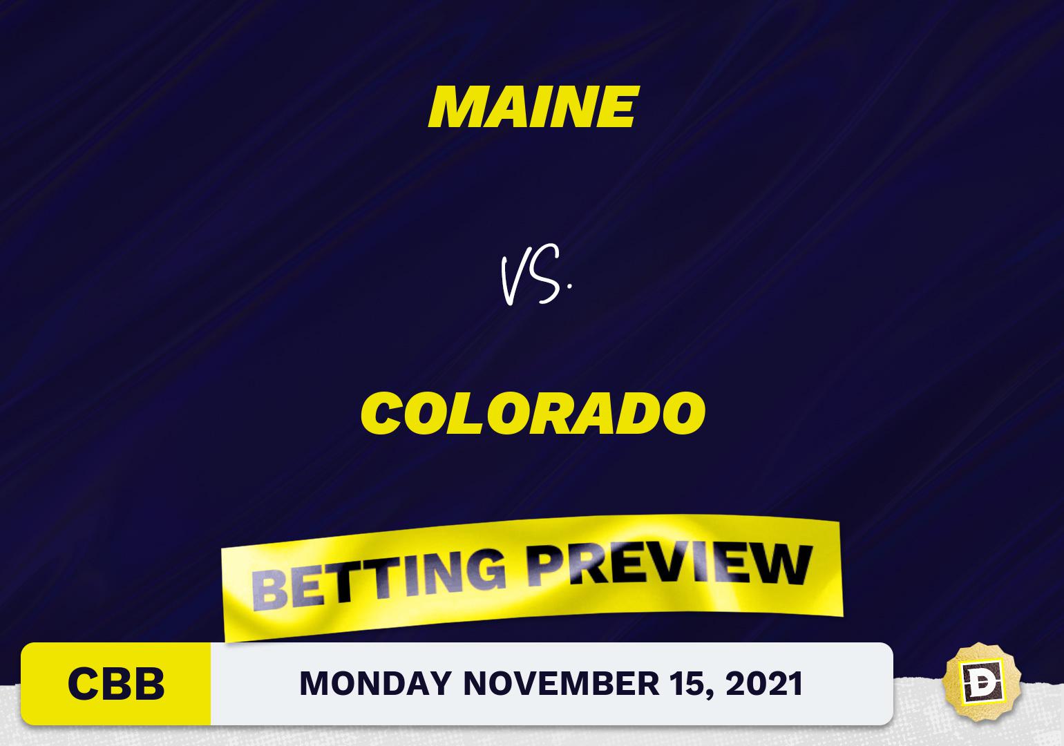 Maine vs. Colorado CBB Predictions and Odds - Nov 15, 2021