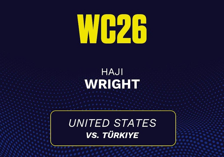 Haji Wright projected stats for Thursday, June 25, 2026.