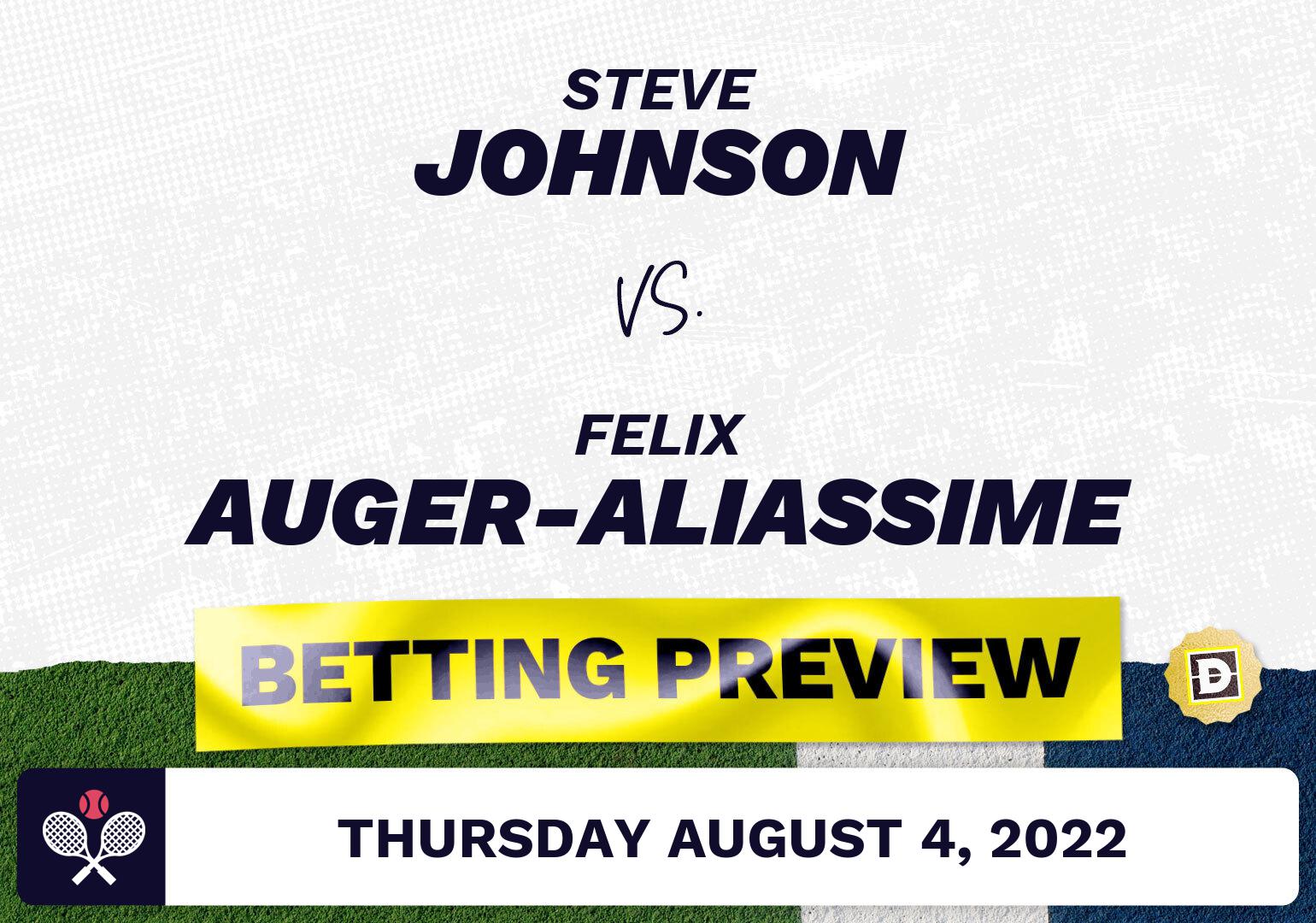 Steve Johnson vs. Felix Auger-Aliassime Predictions - Aug 4, 2022