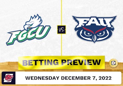 Florida Gulf Coast vs. Florida Atlantic CBB Prediction and Odds - Dec 7, 2022
