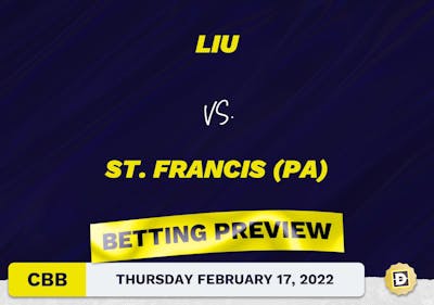 LIU vs. St. Francis (PA) CBB Predictions and Odds - Feb 17, 2022