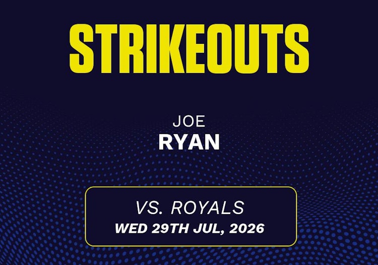 Joe Ryan projected stats for Wednesday, July 29, 2026.