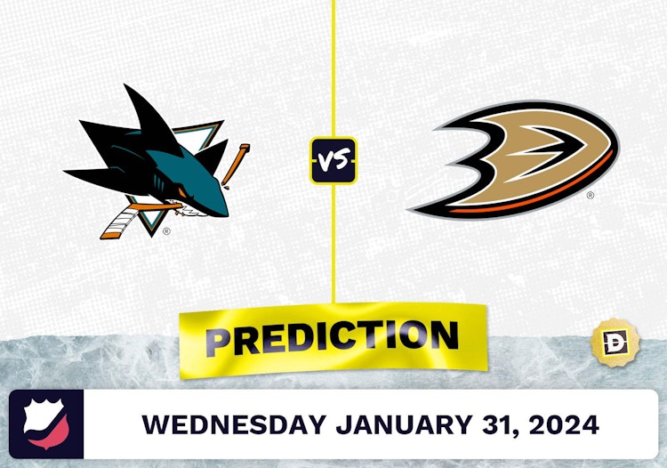 San Jose Sharks vs. Anaheim Ducks Prediction, Odds, NHL Picks [1/31/2024]