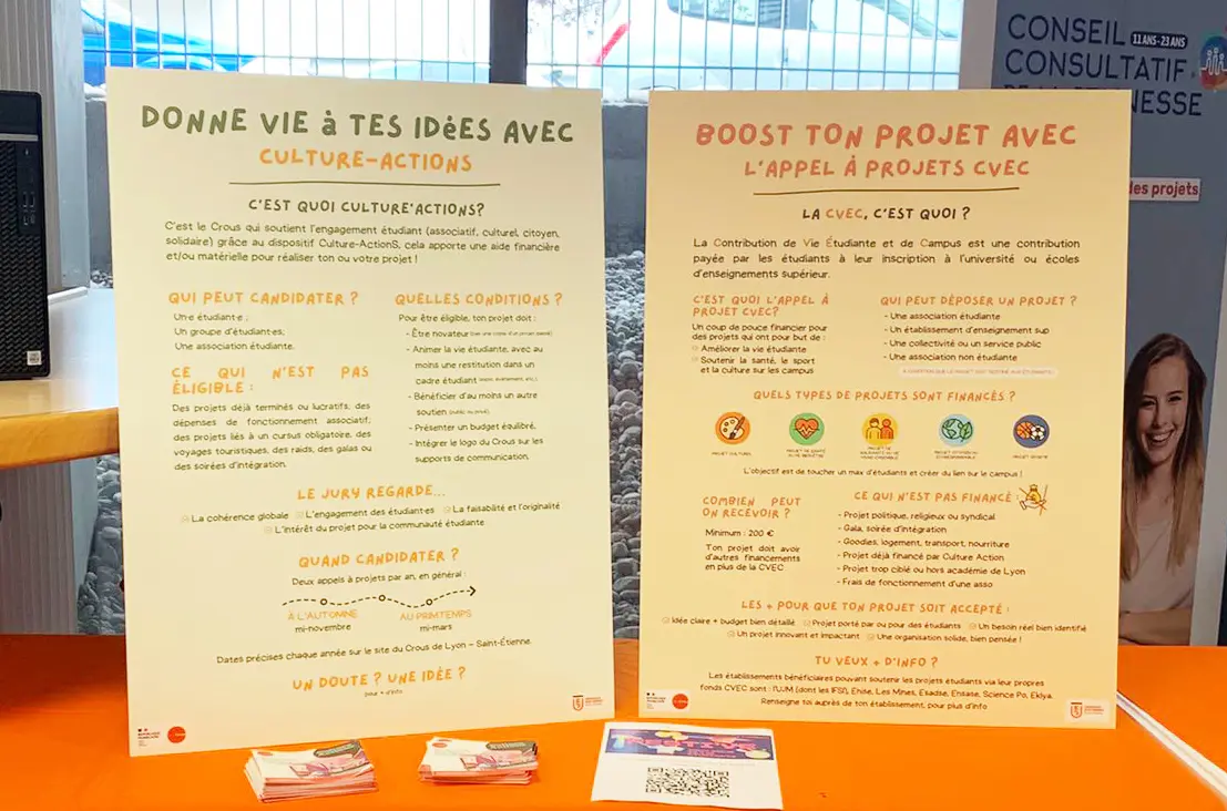 Stand pour l'AFEV : panneaux en Forex