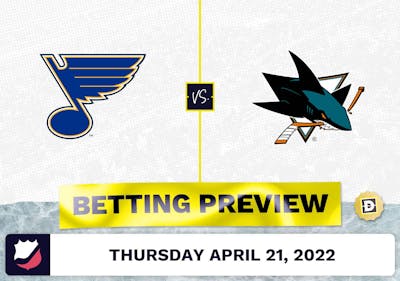 Blues vs. Sharks Prediction and Odds - Apr 21, 2022