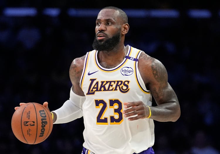 LeBron James during an NBA game.