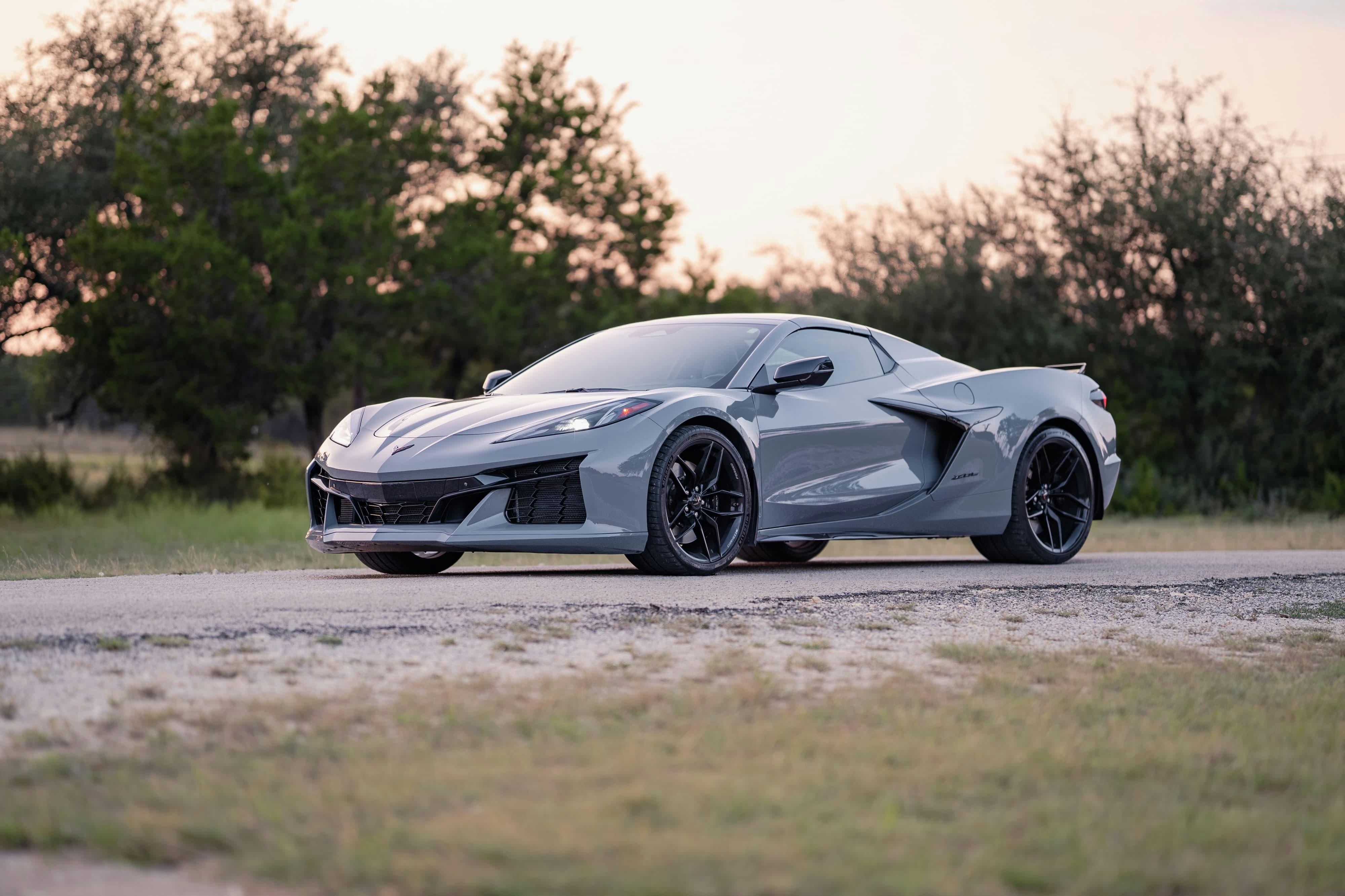 2025 Chevrolet Corvette Z06 in Sea Wolf Gray Tricoat in Dripping Springs, TX.