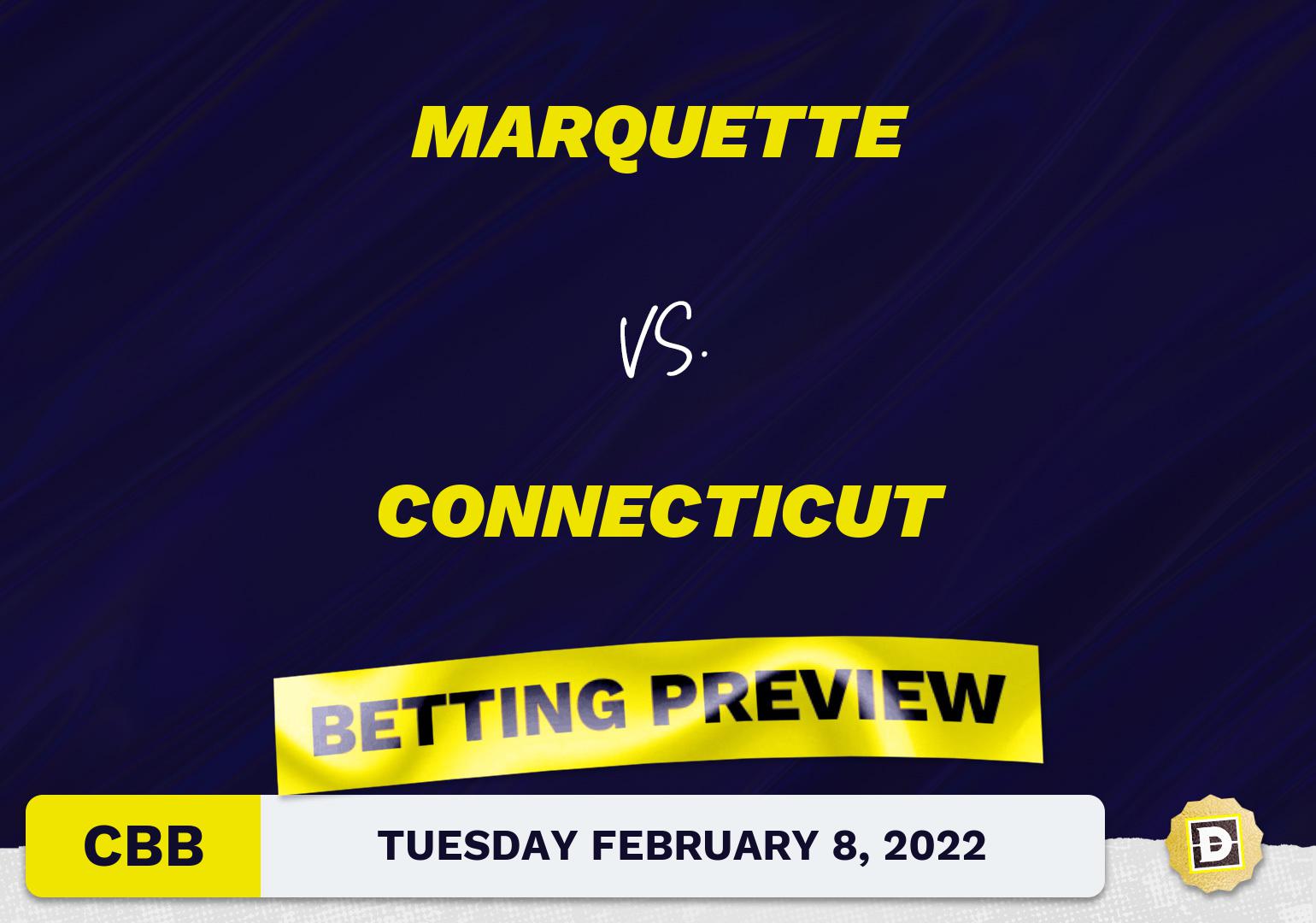 Marquette vs. Connecticut CBB Predictions and Odds - Feb 8, 2022
