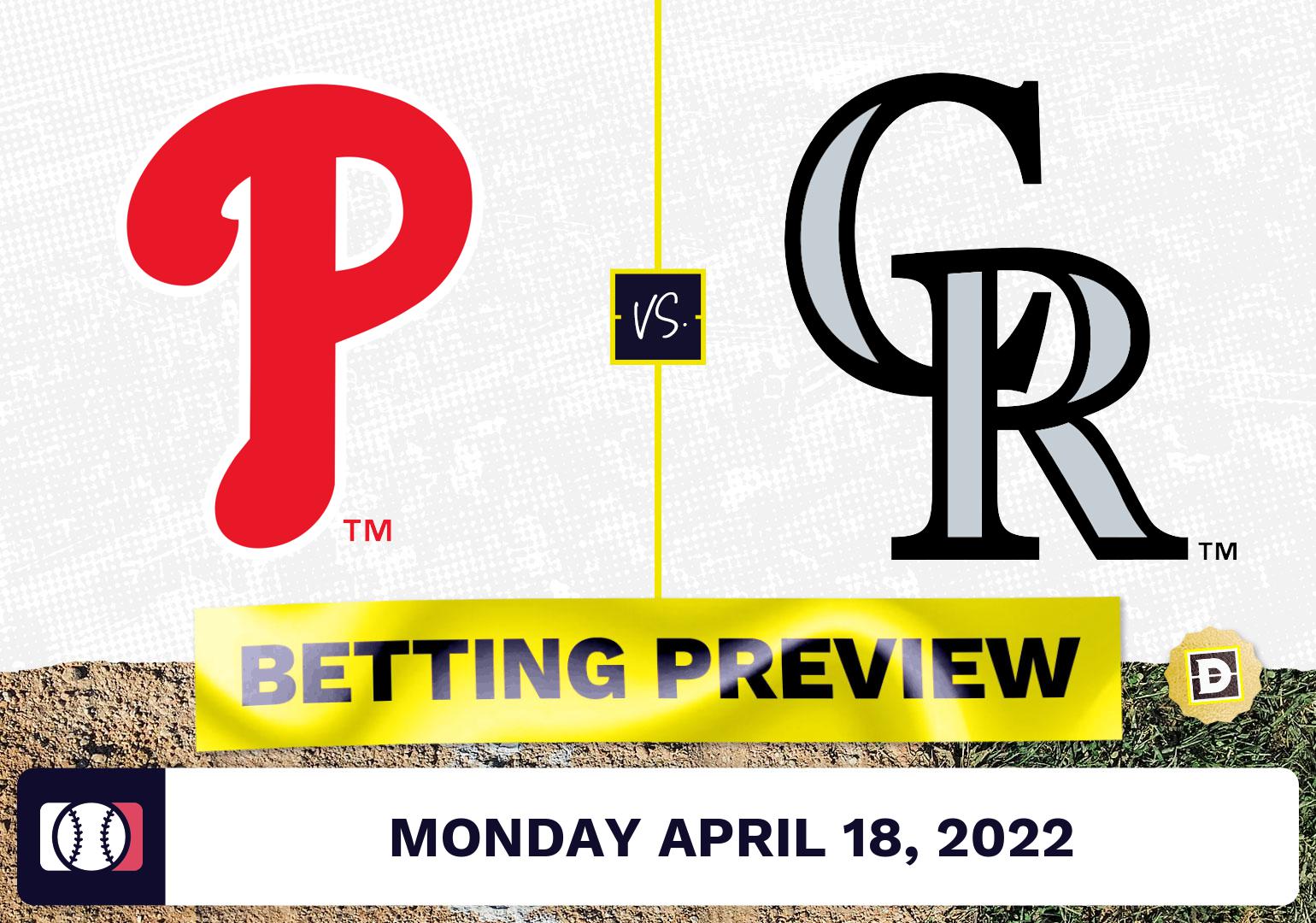 Phillies vs. Rockies Prediction and Odds - Apr 18, 2022