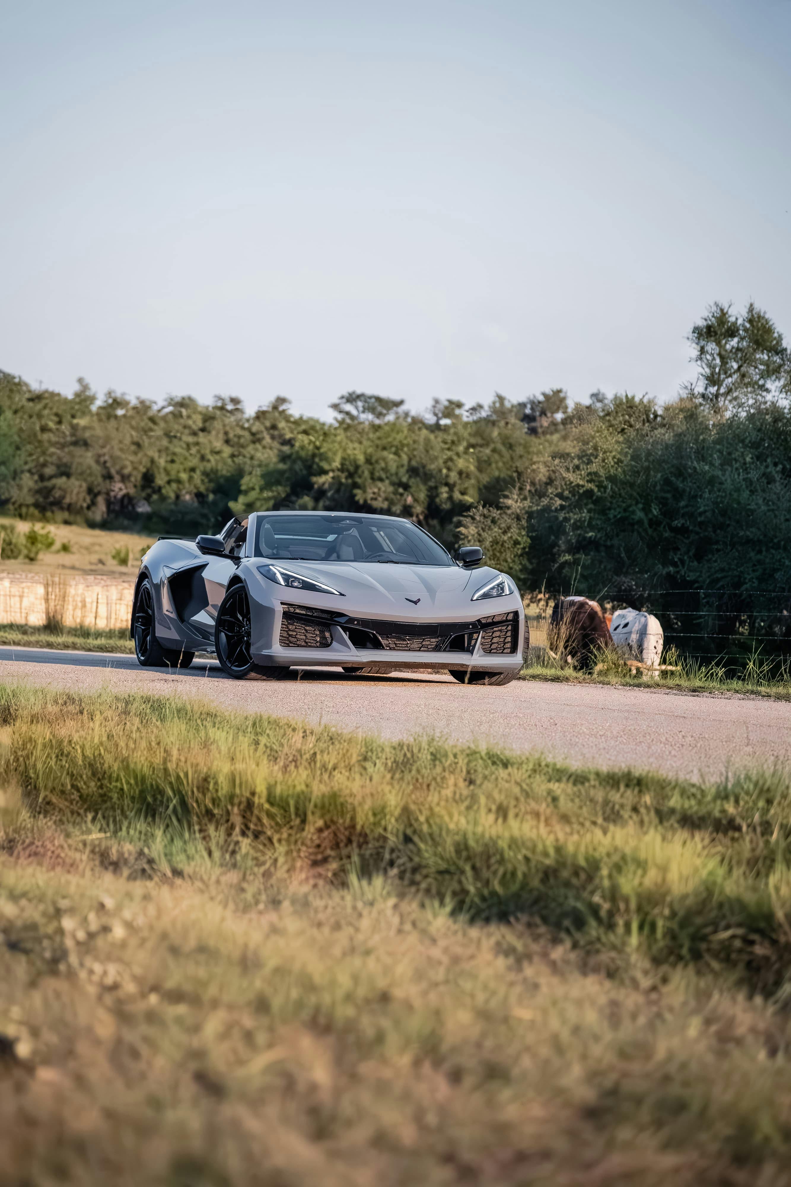 2025 Chevrolet Corvette Z06 in Sea Wolf Gray Tricoat in Dripping Springs, TX.