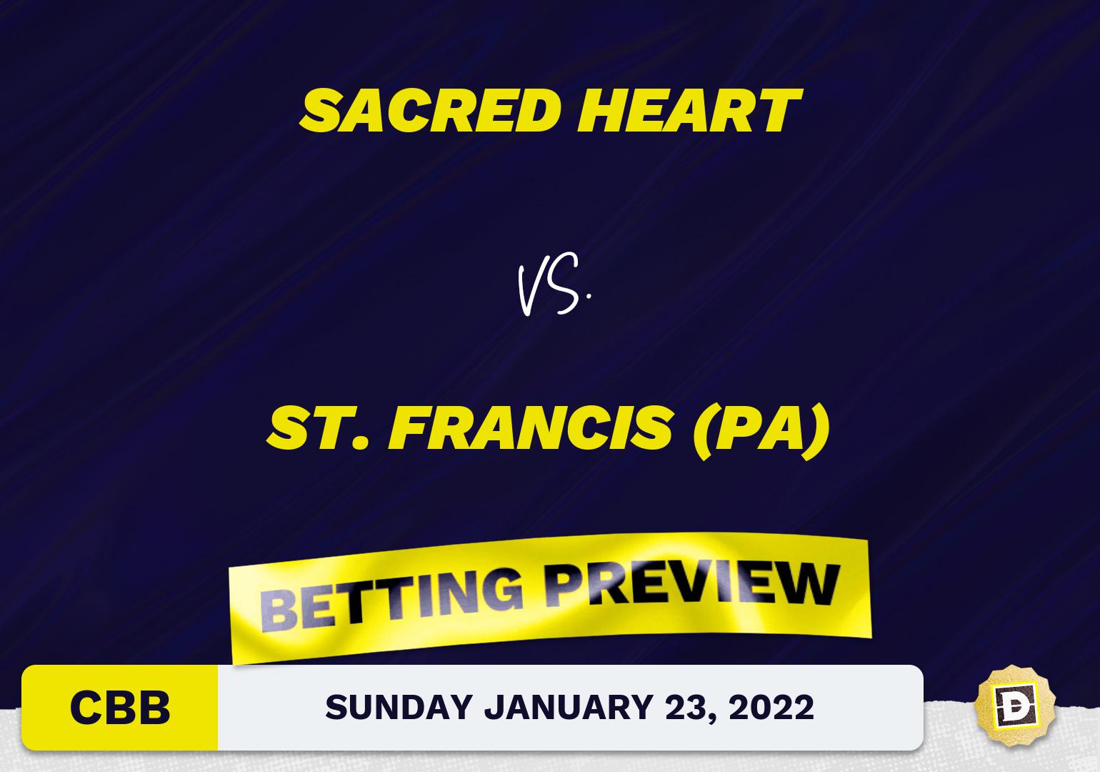 Sacred Heart vs. St. Francis (PA) CBB Predictions and Odds - Jan 23, 2022