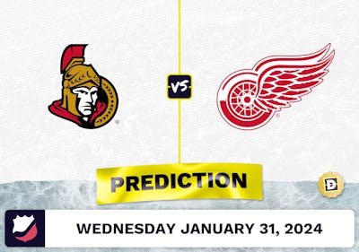 Ottawa Senators vs. Detroit Red Wings Prediction, Odds, NHL Picks [1/31/2024]